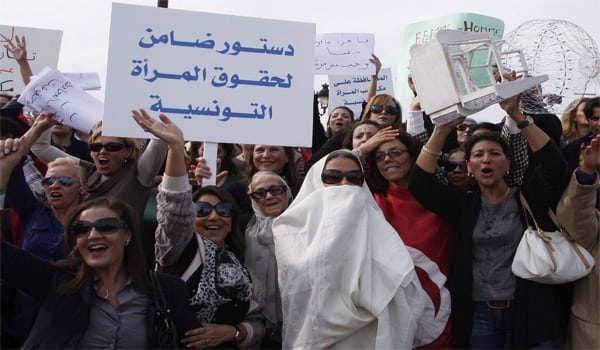 تهدید زنان در تونس توسط اسلام‌گرایان دولتی در روز جهانی زن