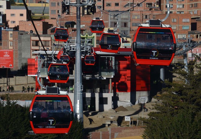نگاهی به خط تله‌کابین مسافربری شهری در بولیوی