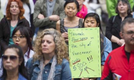 اعتراض صدها نفربه افزایش قیمت مسکن در ونکوور