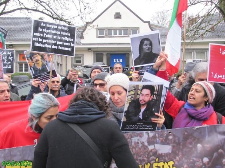 “گزارش تظاهرات ایرانیان دموکرات و آزادیخواه ساکن بلژیک در همبستگی با مردم معترض در ایران”